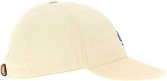 Prada Mens Logo-Embroidered Cotton Baseball Cap Beige