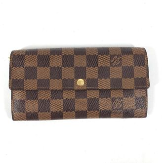 Louis Vuitton Damier Brown Ebene Damier Canvas Long Wallet (Bi-Fold) (Pre-Owned)