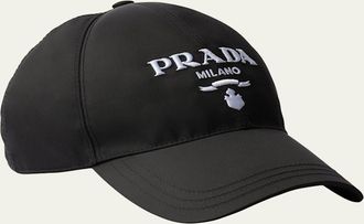 Prada Mens Embroidered Logo Baseball Hat