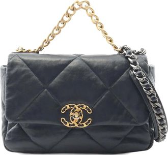 Chanel 2019 medium lamsleren 19 Flap tas - Blauw