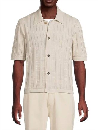 Corridor Ladder Knit Buttondown Shirt In Natural