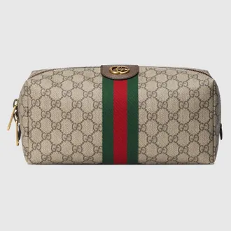 Gucci Savoy Medium Toiletry Case, Beige, GG Canvas