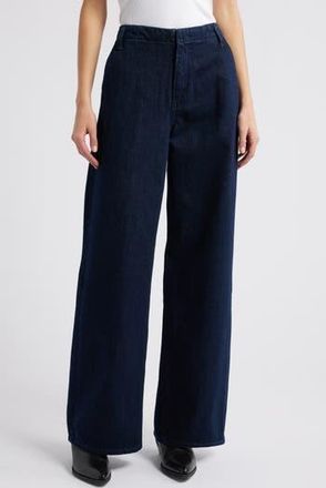 Re/Done Wide Leg Trouser Jeans in Cross Hatch Rinse at Nordstrom Rack, Size 25