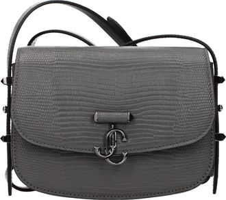 Jimmy Choo London Damens Umh&auml;ngetaschen Leder Grau/Rotguss