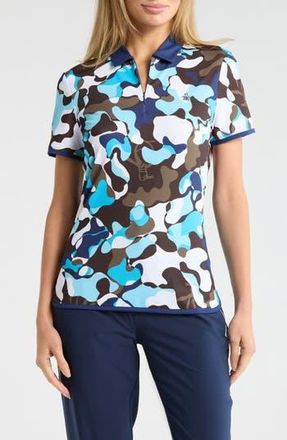 Original Penguin Abstract Print Knit Golf T-Shirt in Ristretto at Nordstrom Rack, Size X-Small