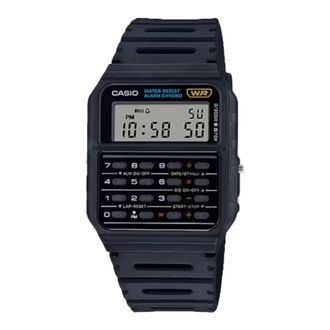 Casio Mens Vintage LCD Digital Calculator Black Band - CA-53W-1Z