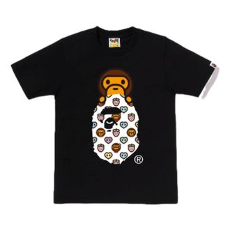 A Bathing Ape (WMNS) A Bathing Ape Milogram Sweets Milo On Ape Head T-Shirt Black 2M80-210-010-BLK