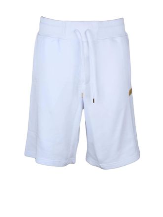 Versace Jeans Couture White Cotton Sweat Shorts