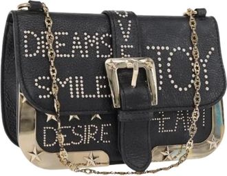 Valentino Pre-owned Cross Body Bags, female, Black, Size: ONE SIZE Pre-owned Leather Shoulder Bag