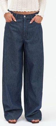 Daze Highland Wide Leg Jeans in Pinstripe at Nordstrom Rack, Size 25
