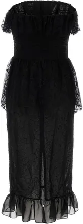 Alessandra Rich Womens Silk Dress Black