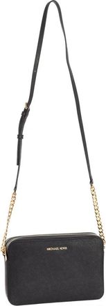 Michael Kors Jet Set Grote Saffiano Lederen Crossbody Bag - Dames - Schoudertassen - Zwart - ONE Size - Leer - Tassen
