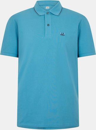 C.P. Company Mens Polo Shirt in Aegean Blue 815 - Size Medium