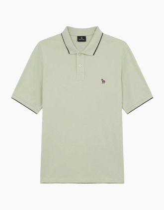 Paul Smith Mens PS Paul Smith Reg Fit Zebra Polo Shirt 30B Green - Size: 44