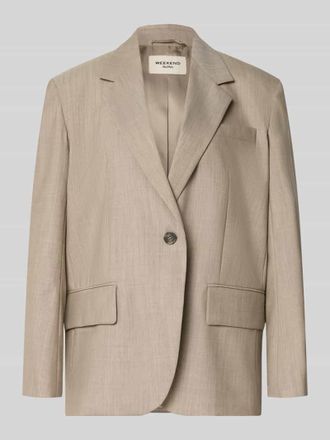 Max Mara Regular Fit Longblazer aus reiner Schurwolle Modell ATTILA in Taupe, Gr&ouml;&szlig;e XXL