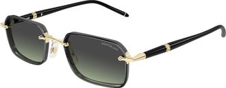 Montblanc MB0483S 004 Mens Sunglasses Gold Size 54