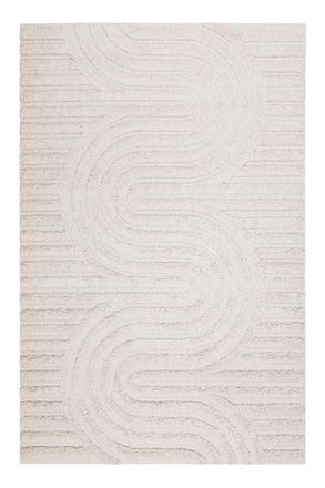 Esprit Alfombra interior/exterior con relieve y dise&ntilde;o beige 160x225
