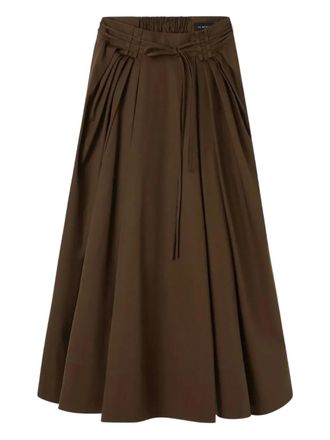 Lee Mathews Spencer gathered skirt - women - Organic Cotton - 0 - Brown