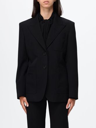 Chlo&eacute; Blazer corto monopetto in lana con revers classici