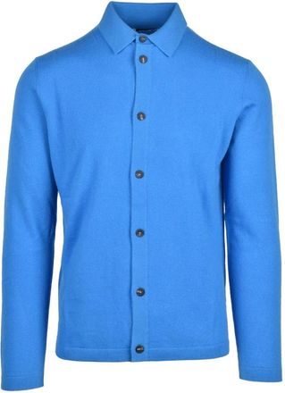 KANGRA Maglia a Camicia - Heren - Vesten - Blauw - L - Wol - Truien & Vesten