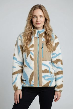 Icepeak Fleecejacke ICEPEAK ADDIAS, Damen, Gr. XL, weiss (natural wei&szlig;), Obermaterial: 100% Polyester, Jacken Fleecejacke, mit Stehkragen, gerader Schnitt, el