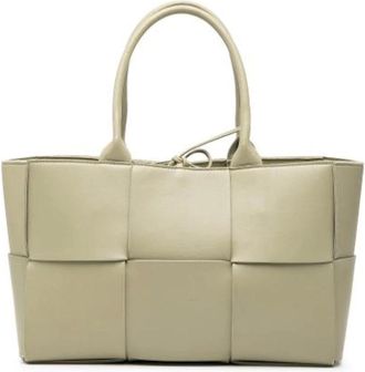 Bottega Veneta Pre-owned Tote Bags, female, Green, Size: ONE SIZE Pre-owned Leather Shoulder Bag