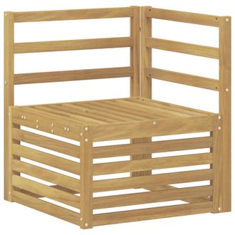 vidaXL Sof&aacute; De Esquina Para Exteriores Madera De Acacia S&oacute;lida Blanco Vidaxl