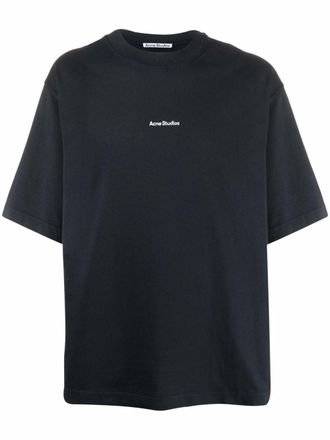 Acne Studios logo-print cotton T-shirt - men - Organic Cotton - S - Black