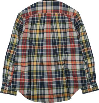 Polo Ralph Lauren Boys Plaid Cotton Shirt Navy