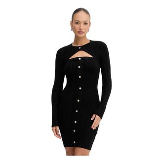 Guess Dames, Jurken, Zwart, Maat: M Viscose