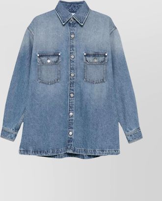 Stella McCartney denim cotton shirt chest pockets