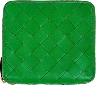 Bottega Veneta Green Leather Wallet (Bi-Fold) (Pre-Owned)