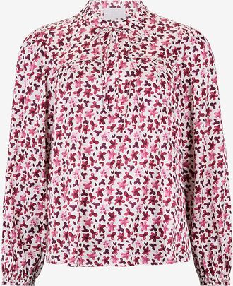 Hemisphere Gebl&uuml;mte Seidenbluse Karog