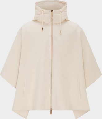 Gorski Cashmere And Wool Hooded Poncho
