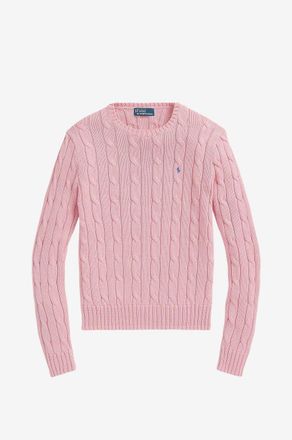 Polo Ralph Lauren Rundhals-Zopfstrickpullover aus Baumwolle Pony