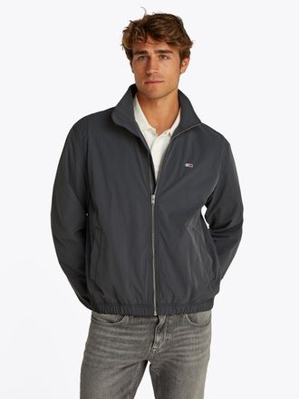 Tommy Jeans Bomberjacke TOMMY JEANS TJM ESSENTIAL JACKET EXT, Herren, Gr. M, schwarz (washed schwarz), Web, Obermaterial: 100% Polyamid, normal kurz, elastischer 