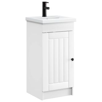 vidaXL Vanidad De Ba&ntilde;o Con Lavabo Blanco 42 X 40 X 84,5 Cm Vidaxl