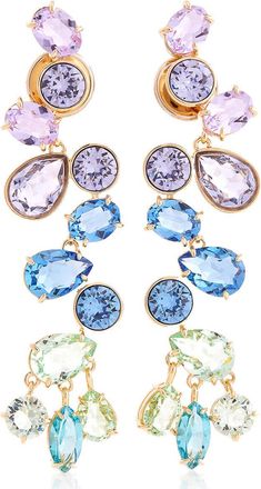 Swarovski Gema Gold-Tone Plated Crystal Earrings