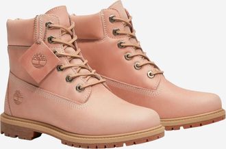 Timberland Womens Ankle Boots Leather Pink