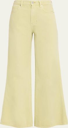 Veronica Beard Kasey Mid-Rise Wide-Leg Jeans
