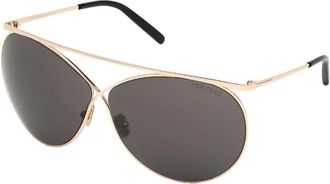 Tom Ford Zonnebril - Dames - Zonnebrillen - Geel - 67 MM - Accessoires