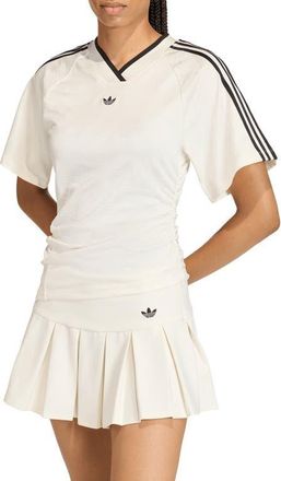 adidas Originals Ruched Soccer Jersey in Off White at Nordstrom, Size X-Small