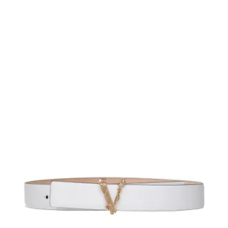 Versace Damens G&uuml;rtel aus wei&szlig;em Leder