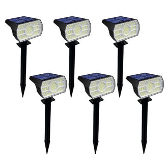 OEM Conjunto De Varios Focos Solares, 56 Led, Luz Blanca Fr&iacute;a, Resistentes Al Agua Ip65, Para Jard&iacute;n, C&eacute;sped, Entrada De Veh&iacute;culos