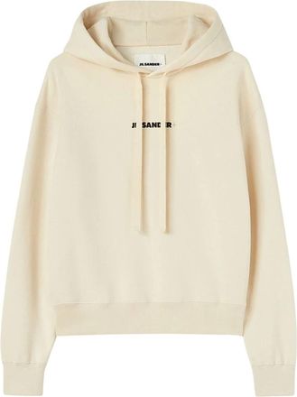Jil Sander Stijlvolle Sweater voor Mannen en Vrouwen - Dames - Hoodies - Beige - S - Hoodies & sweatvesten