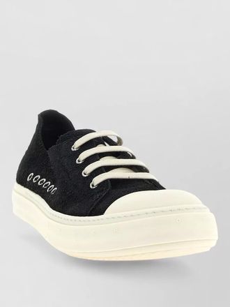 Rick Owens leather low-top lace-up sneakers