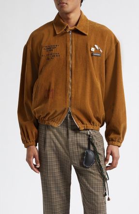 Song for the Mute School Portrait Coach Cotton Corduroy Bomber Jacket in Camel Fade Out at Nordstrom, Size 40 Us