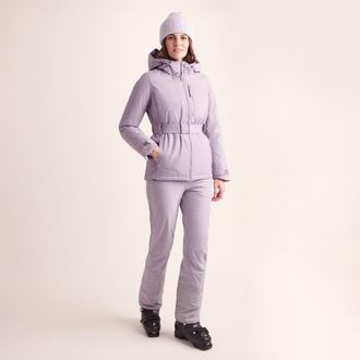 TOG24 Meribel Womens Ski Jacket - Lavender Grey - Lilac Polyamide - Size 18 UK