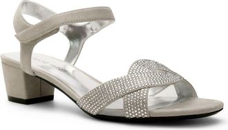 David Tate Rona Sandal in Silver Suede at Nordstrom, Size 10.5
