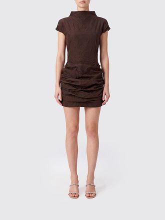 Magda Butrym Draped Funnel-Neck Sheath Mini Dress